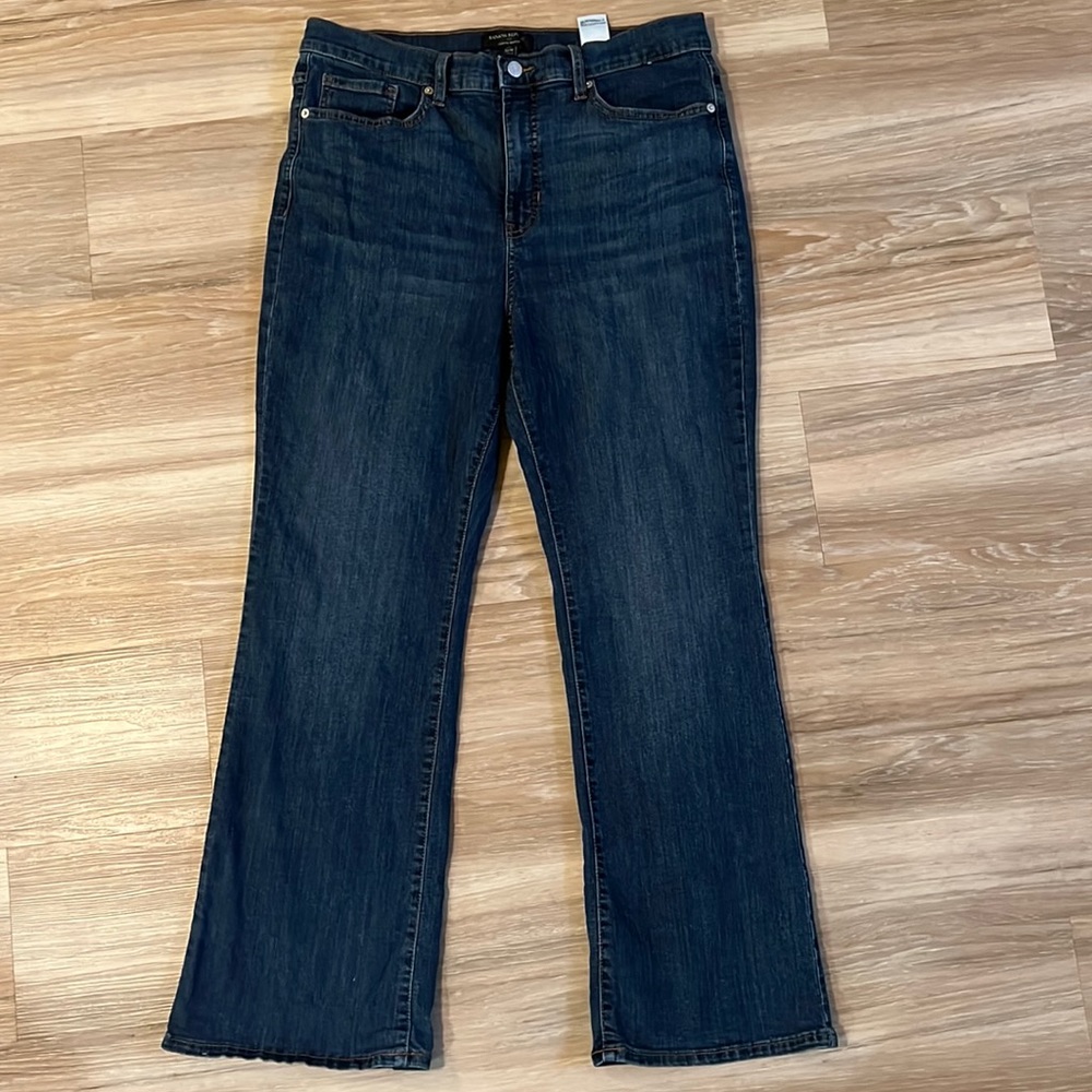 Banana Republic Curvy Cropped Bootcut Jeans Size 32 l tall/long Medium Blue Wash